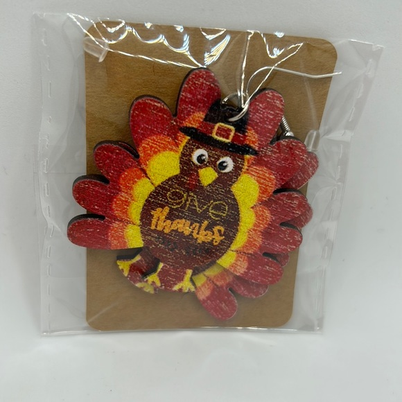 Jewelry - Wooden Fashion Earrings Turkey Thanks Thanksgiving